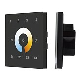 INTELLIGENT ARLIGHT Сенсорная панель DALI-901-11-4G-4SC-MIX-DT8-IN Black (BUS/230V)