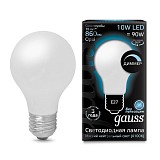 Лампа светодиодная диммируемая филаментная E27 10W 4100К матовая 102202210-D