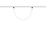 Магнитный светильник MAG-FLEX-TUBE-ELASTIC-L1000-14W Day4000 (BK, 360 deg, 48V)