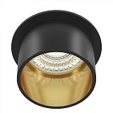 Встраиваемый светильник Maytoni Reif DL050-01GB чёрный-золото