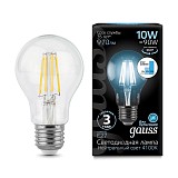 Лампа светодиодная филаментная диммируемая E27 10W прозрачная 102802110-S