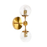 Бра Modo Sconce 2 Globes Gold Прозрачный