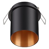Встраиваемый светильник Novotech BUTT 370433 чёрный 78 мм