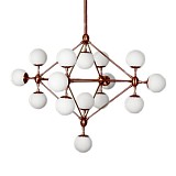 Подвесная люстра Modo Chandelier 21 Globes Copper Белый